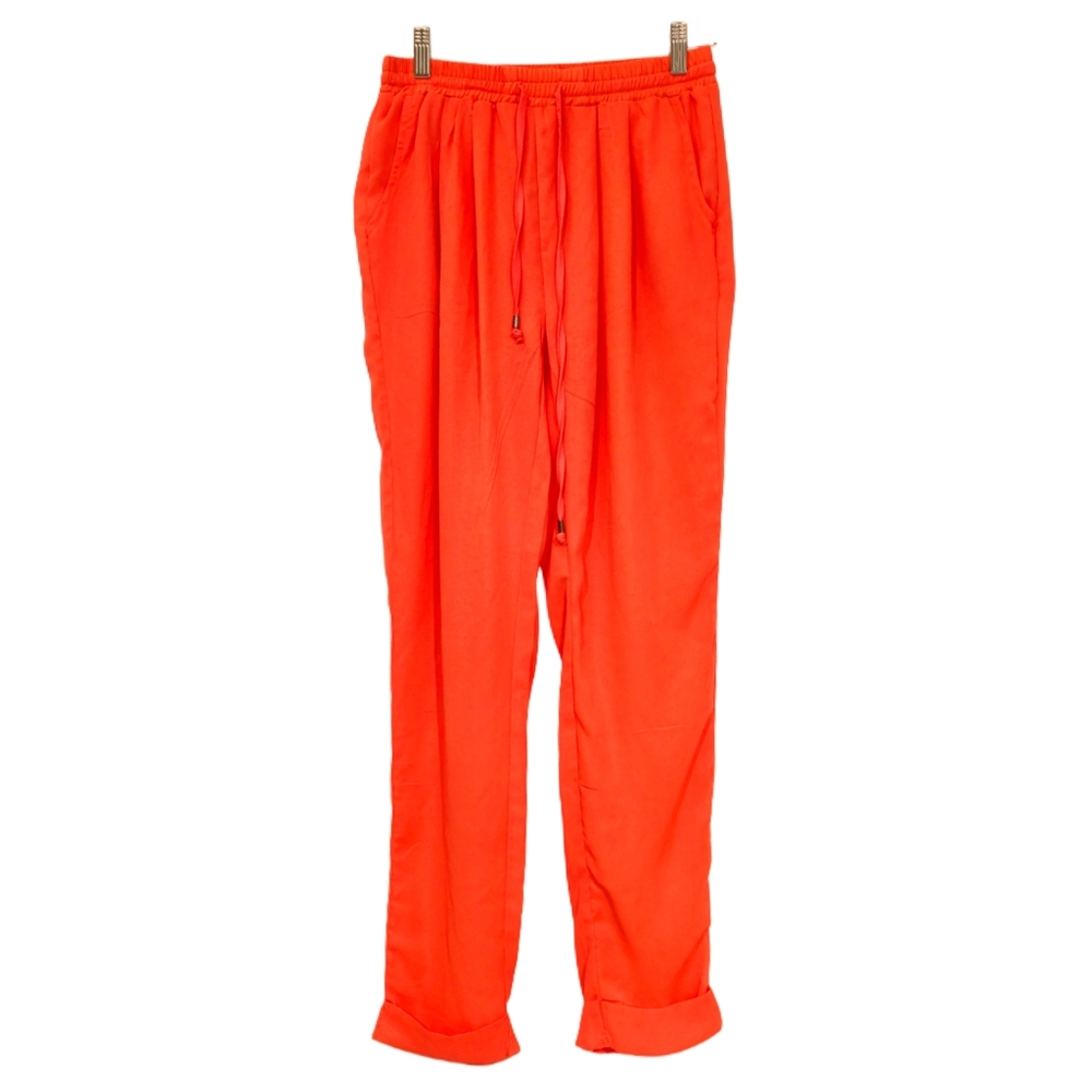 Say What? Neon Orange High Waisted Jogger Pants S